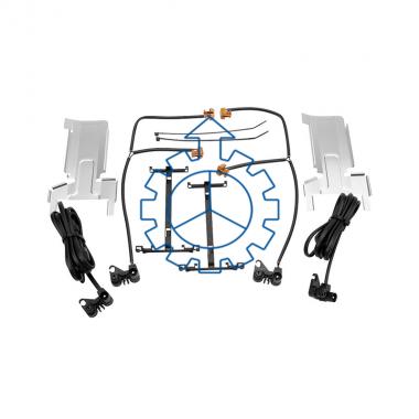 Wear indicator kit, with retaining plate